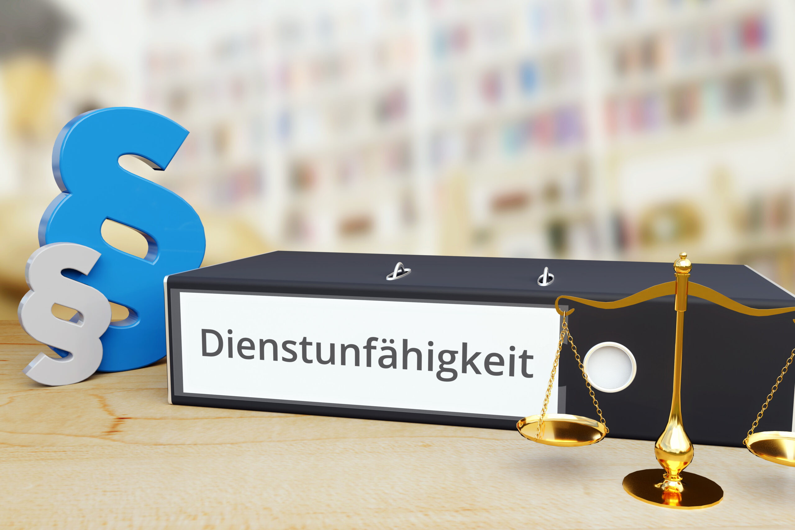 Ordner mit der Aufschrift Dienstunfähigkeitsversicherung